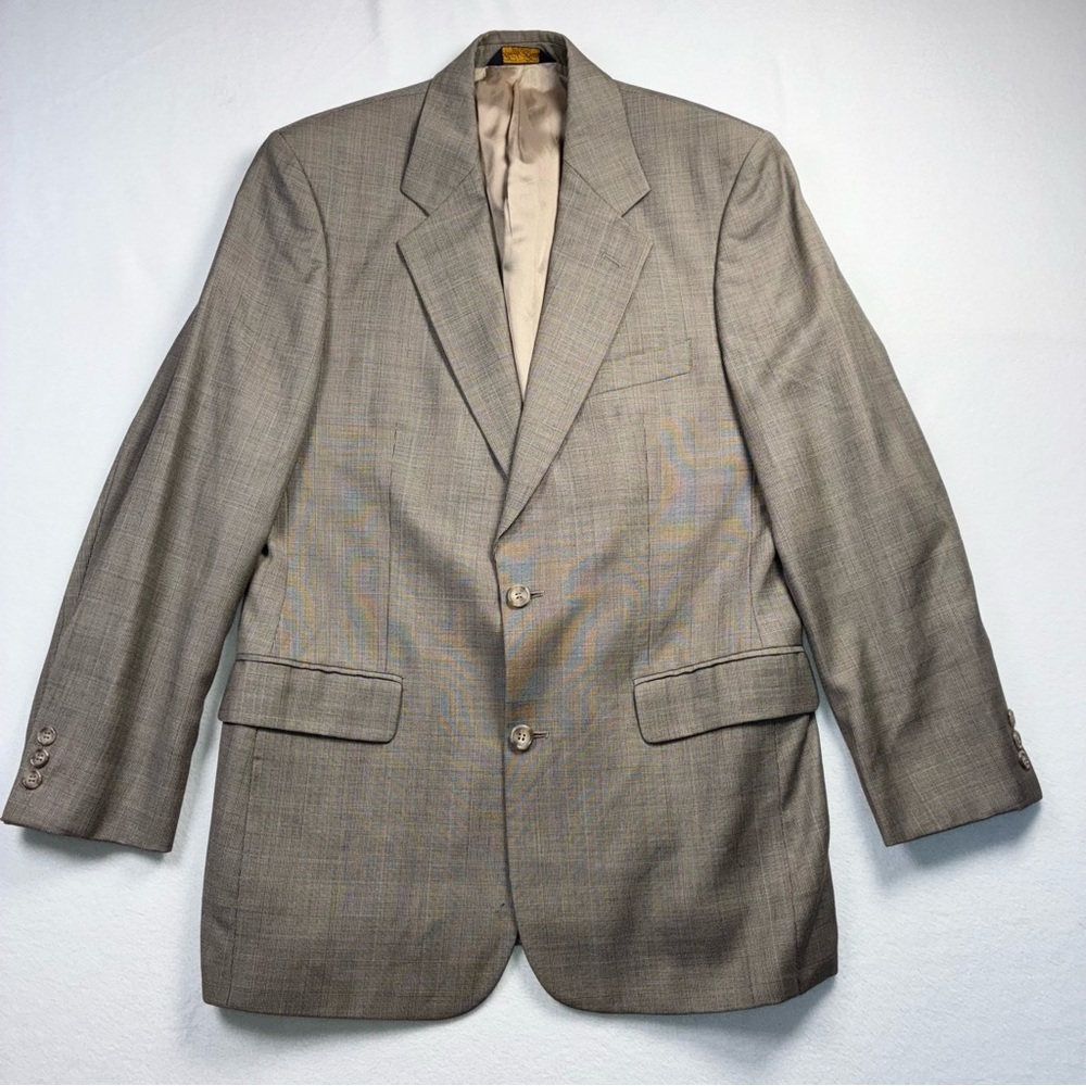 Brooks Brothers 100% Wool Glen Plaid Sport Coat Blazer 38R Subtle Classic READ